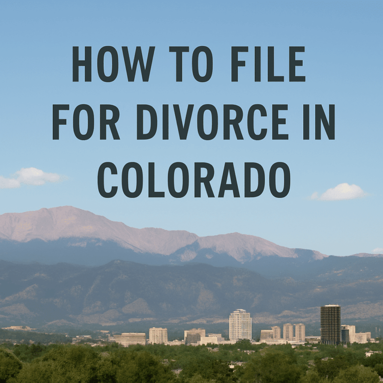 How to File for Divorce in Colorado