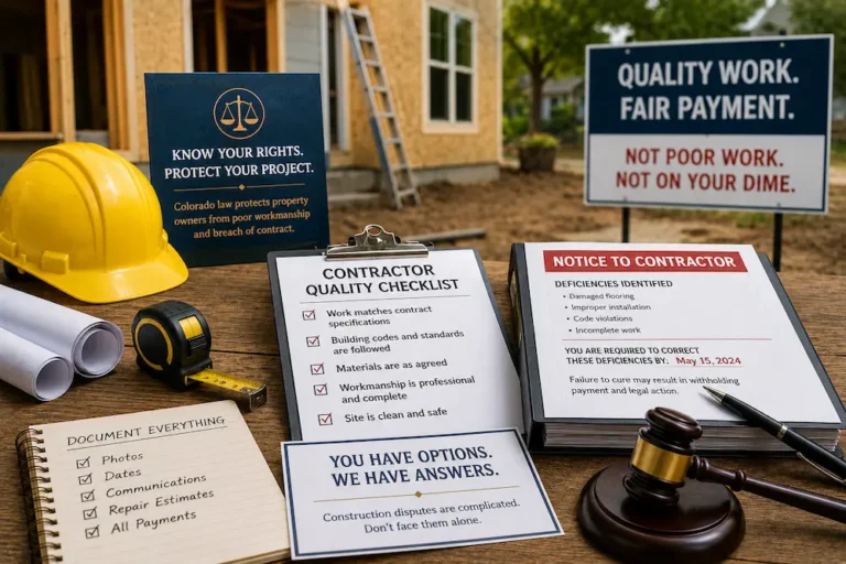 Can You Refuse to Pay a Contractor for Poor Work in Colorado?
