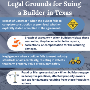 Legal Grounds for Suing a Builder in Texas