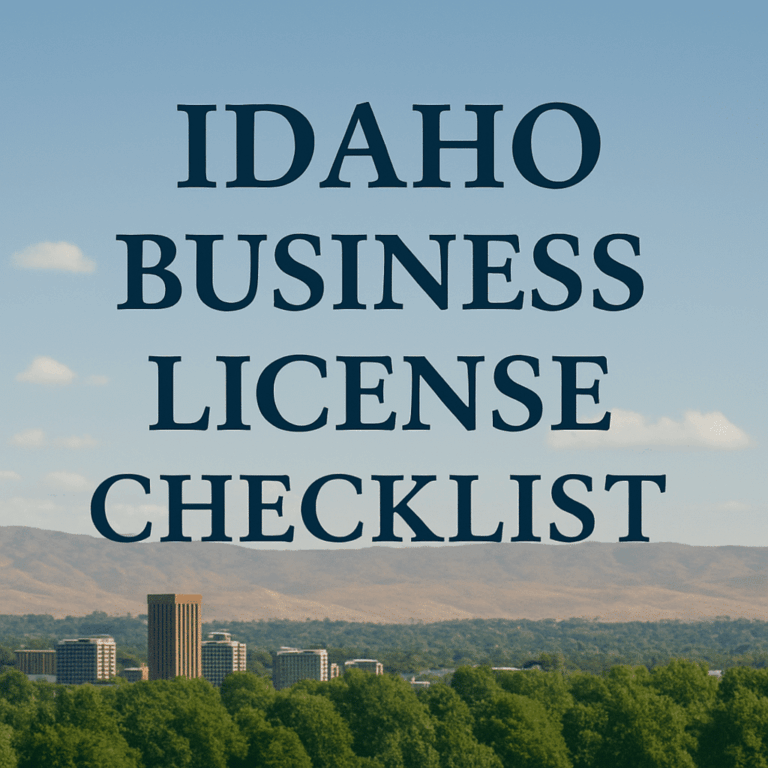 Idaho Business License Checklist