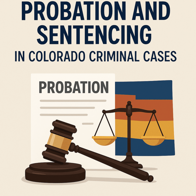 Probation and Sentencing in Colorado Criminal Cases