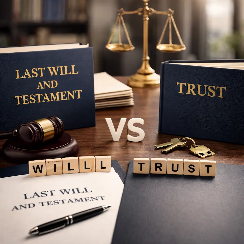 difference between a will and a trust in Colorado