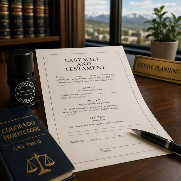 Can I Write My Own Will and Have It Notarized in Colorado?