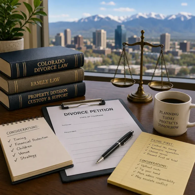 Does It Matter Who Files for Divorce First in Colorado?